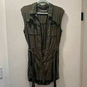 Only Olive Green Sleeveless Utility Jacket